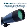 25-75x70 HD Spotting Scope Zoom Monocular BAK4 Prism Waterproof Telescope for Target Shooting Bird Watching Outdoor Camping(A Green 20-60X60) view 2