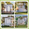 10ft12ft White Backdrop Curtain for Wedding Parties, 2 Panels Wrinkle Free Polyester Photo Backdrop Drapes Back Drop Cloth for Birthday Photography Background view 4