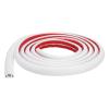 HARFINGTON 8ft Cord Cover Floor W0.3 x H0.3 Inner Channel PVC Hide Extension Cable Floor Wire Hider Wire Covers Protector for Prevent Cable Trips Cables Management, White view 1