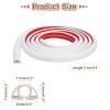 HARFINGTON 8ft Cord Cover Floor W0.3 x H0.3 Inner Channel PVC Hide Extension Cable Floor Wire Hider Wire Covers Protector for Prevent Cable Trips Cables Management, White view 2
