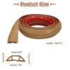 HARFINGTON 6ft Cord Cover Floor W0.55 x H0.28 Inner Channel PVC Hide Extension Cable Floor Wire Hider Wire Covers Protector for Prevent Cable Trips Cables Management, Yellow view 2