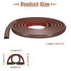 HARFINGTON 10ft Cord Cover Floor W0.3 x H0.3 Inner Channel PVC Hide Extension Cable Floor Wire Hider Wire Covers Protector for Prevent Cable Trips Cables Management, Coffee view 2