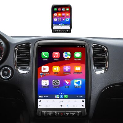 ZWNAV Android 13 Car Radio Stereo Upgrade for Dodge Durango 2014-2016 Replacement Head Unit,13.8" Touch Screen Radio GPS WiFi Wireless Carplay/Android Auto Box DSP Mirror Link (8+128GB carplay)