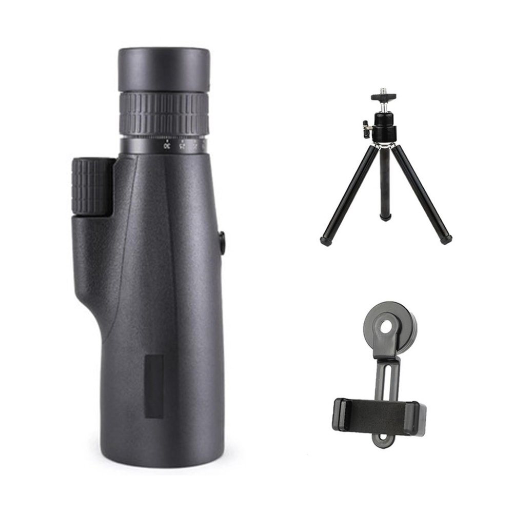 10-30X50 Powerful Monocular Telescope Outdoor Camping Hunting Spyglass Monocular Telescope Vision Night Binoculars(Black Set)