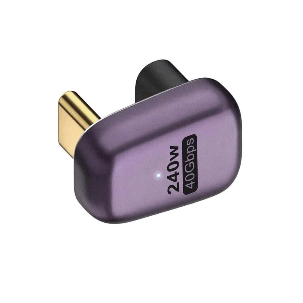 passapn Type C 180 Adapter U Shape USB Male to Female Connector Laptop Tablet Plug