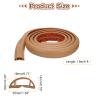 HARFINGTON 6ft Cord Cover Floor W0.71 x H0.39 Inner Channel PVC Hide Extension Cable Floor Wire Hider Wire Covers Protector for Prevent Cable Trips Cables Management, Brown view 2
