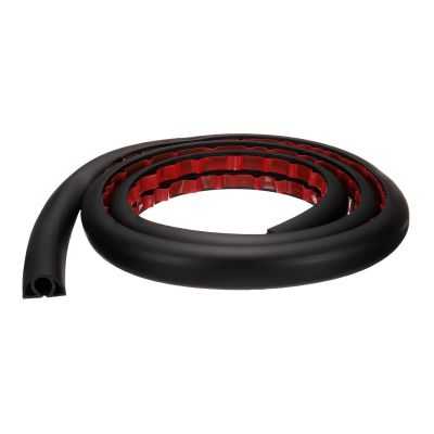 HARFINGTON 4ft Cord Cover Floor W0.3 x H0.3 Inner Channel PVC Hide Extension Cable Floor Wire Hider Wire Covers Protector for Prevent Cable Trips Cables Management, Black