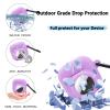 2 in 1 Case Compatible with AirPods 4 and AirTag Cover, Soft Silicone Protective Case with Keychain for Women Men, Compatible with AirPods 4 with Active Noise Cancellation view 3