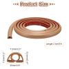 HARFINGTON 8ft Cord Cover Floor W0.3 x H0.3 Inner Channel PVC Hide Extension Cable Floor Wire Hider Wire Covers Protector for Prevent Cable Trips Cables Management, Brown view 2