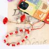 Cell Phone Lanyard for Phone Case Anti-Lost Wrist Straps Bracelet Short Cord Flower Pendant Tassel Beads Chain Mobile Phone Accessories(Purple) view 3