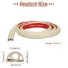 HARFINGTON 4ft Cord Cover Floor W0.3 x H0.3 Inner Channel PVC Hide Extension Cable Floor Wire Hider Wire Covers Protector for Prevent Cable Trips Cables Management, Wood Beige view 2