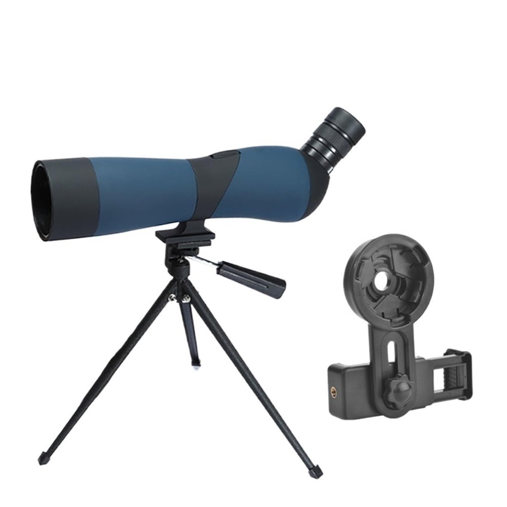 25-75x70 HD Spotting Scope Zoom Monocular BAK4 Prism Waterproof Telescope for Target Shooting Bird Watching Outdoor Camping(D Blue 25-75x60)