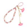 Cell Phone Lanyard for Phone Case Anti-Lost Wrist Straps Bracelet Short Cord Flower Pendant Tassel Beads Chain Mobile Phone Accessories(Pink)