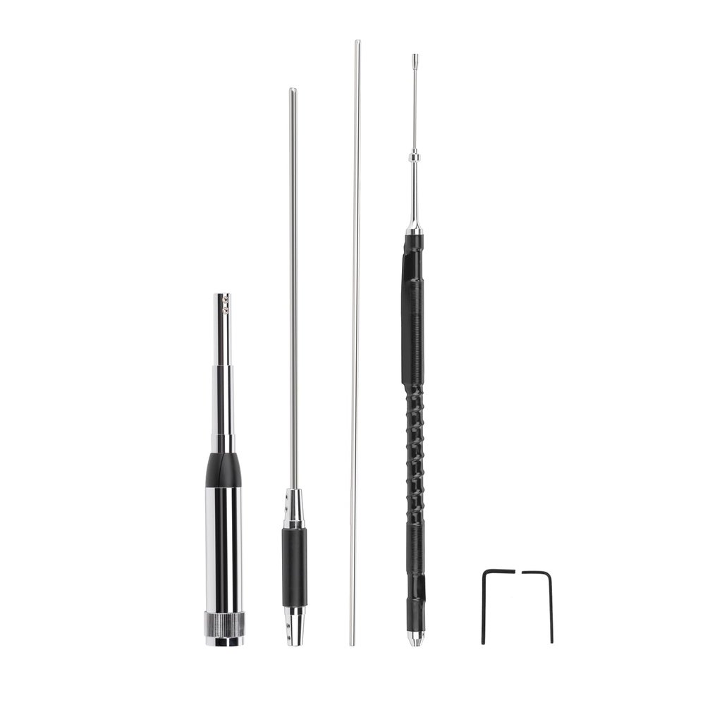 Bingfu High Gain 52.76inch Mobile Ham Radio Antenna 29/50/144/430MHz Quad-Band UHF VHF Stainless Steel Anti-Rust PL259 Male Antenna for Vehicle Car Truck Amateur Two Way Radio