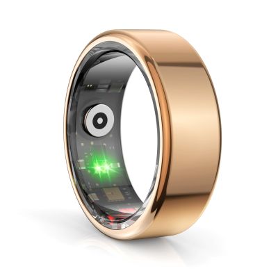 CYQQRDZSW Smart Ring Health Tracker, Health Rings for Women & Men, Smart Ring Health Tracker, Long Lasting Batteries Sleep Ring(Gold,9#)