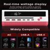 10-in-1 USB Charging Station, 4 Outlets Power Strip with 6 USB, 5 FT Long Extension Cord, 45 Flat Plug, 20W Fast Mulit Charging Station for Home Office Travel Plug Extension Outlet (Red) view 4