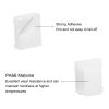 MECCANIXITY 100pcs Adhesive Cable Clips White Cord Clip Wire Holder Organizer Wall Cord Management Cable Organization for Office Desk Wall Cable Bundles view 3
