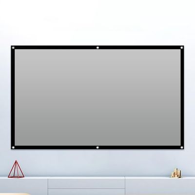 GSKFXJ Foldable Projector Screen 40" 60" 72" 84" 92" 100" Portable Projector Curtain, Wall Mount Projection Screen for Home Cinema,Classroom,Camping,Conference(100in/16:9)