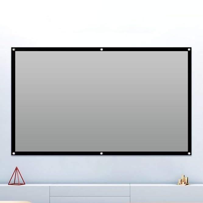 GSKFXJ Foldable Projector Screen 40" 60" 72" 84" 92" 100" Portable Projector Curtain, Wall Mount Projection Screen for Home Cinema,Classroom,Camping,Conference(100in/16:9)