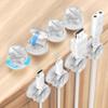 8 Pack Magnetic Cord Organizer [Locking Cable Rotatable] Cable Clips, Nearockle Upgraded Strong Magnetic Cord Holder, Adhesive Wire Keeper Cable Management for Desk,Car,Nightstand,Office,Home(Clear) view 1