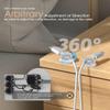 8 Pack Magnetic Cord Organizer [Locking Cable Rotatable] Cable Clips, Nearockle Upgraded Strong Magnetic Cord Holder, Adhesive Wire Keeper Cable Management for Desk,Car,Nightstand,Office,Home(Clear) view 3