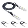 10Gtek SFP+ DAC Twinax Cable, 10G SFP+ to SFP+ Direct Attach Copper Patch Passive Cable for Cisco SFP-H10GB-CU0.5M, Ubiquiti UniFi UC-DAC-SFP+, TP-Link TL-SM5220-0.5M and More, 0.5-Meter, 4-Pack view 1