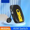 HHBL8I Hdmi KVM Switch 4K60Hz Video Switcher with Extender 2 Laptop Share 1 Monitor 4 USB 2.0 1.1 for Mouse Keyboard Printer(with Controller) view 3