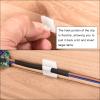 MECCANIXITY 40pcs Adhesive Cable Clips White Cord Clip Wire Holder Organizer Wall Cord Management Cable Organization for Home Wall Cable Bundles view 4
