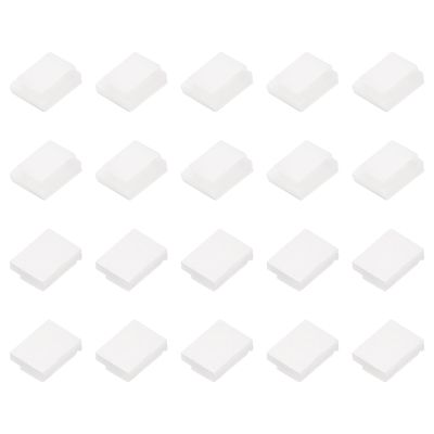 MECCANIXITY 100pcs Adhesive Cable Clips White Cord Clip Wire Holder Organizer Wall Cord Management Cable Organization for Table Wall Cable Bundles