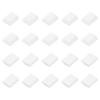 MECCANIXITY 100pcs Adhesive Cable Clips White Cord Clip Wire Holder Organizer Wall Cord Management Cable Organization for Table Wall Cable Bundles view 1