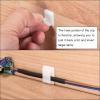 MECCANIXITY 100pcs Adhesive Cable Clips White Cord Clip Wire Holder Organizer Wall Cord Management Cable Organization for Table Wall Cable Bundles view 4