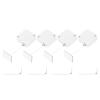 MECCANIXITY 3.3 ft Retractable Cable Lock with Adhesive Square Patch Remote Control Security Lock with Adjustable Cord Tether Anti Theft for Laptop, TV, 600g, White, 4 Pack view 1