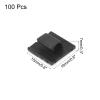 MECCANIXITY 100pcs Adhesive Cable Clips Black Cord Clip Wire Holder Organizer Wall Cord Management Cable Organization for Office Wall Cable Bundles view 2