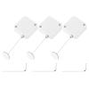 MECCANIXITY 4.9 ft Retractable Cable Lock with Adhesive Round Patch Remote Control Security Lock with Adjustable Cord Tether Anti Theft for Laptop, TV, 600g, White, 3 Pack view 1