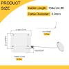 MECCANIXITY 4.9 ft Retractable Cable Lock with Adhesive Round Patch Remote Control Security Lock with Adjustable Cord Tether Anti Theft for Laptop, TV, 600g, White, 3 Pack view 2