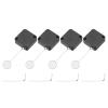 MECCANIXITY 4.9 ft Retractable Cable Lock with Adhesive Round Patch Remote Control Security Lock with Adjustable Cord Tether Anti Theft for Laptop, TV, 600g, Black, 4 Pack view 1