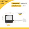 MECCANIXITY 4.9 ft Retractable Cable Lock with Adhesive Round Patch Remote Control Security Lock with Adjustable Cord Tether Anti Theft for Laptop, TV, 600g, Black, 4 Pack view 2