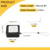MECCANIXITY 4.9 ft Retractable Cable Lock with Latch Remote Control Security Lock with Adjustable Cord Tether Anti Theft for Laptop, TV, 600g, Black, 3 Pack view 2