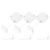 MECCANIXITY 4.9 ft Retractable Cable Lock with Adhesive Square Patch Remote Control Security Lock with Adjustable Cord Tether Anti Theft for Laptop, TV, 600g, White, 3 Pack view 1