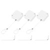 MECCANIXITY 4.9 ft Retractable Cable Lock with Latch Remote Control Security Lock with Adjustable Cord Tether Anti Theft for Laptop, TV, 600g, White, 3 Pack view 1