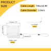 MECCANIXITY 4.9 ft Retractable Cable Lock with Latch Remote Control Security Lock with Adjustable Cord Tether Anti Theft for Laptop, TV, 600g, White, 3 Pack view 2