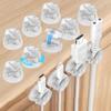 12 Pack Magnetic Cord Organizer [Locking Cable Rotatable] Cable Clips, Nearockle Strong Magnetic Cord Holder, Adhesive Wire Keeper Cable Management for Desk,Car,Nightstand,Office,Home(Clear) view 1