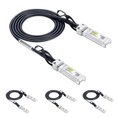 10GTEK 10G SFP+ DAC Twinax Cable, SFP+ to SFP+ Direct Attach Copper Passive for Cisco SFP-H10GB-CU0.3M, Ubiquiti UniFi UC-DAC-SFP+, Meraki, Mikrotik, Fortinet, TP-Link and More, 0.3 Meter(1ft), 4-Pack