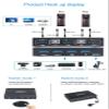 YXX7XY HDMI KVM Switch for 2 Computers 1 Monitor, 4K@30Hz KVM Swicher for 2 Computers/2PC Share Keyboard Mouse Printer HD Monitor view 3