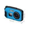 Andoer 1080P Waterproof Digital Camera 48MP 5M IP68 2.4 Inch IPS Screen Auto Focus 4X Digital Zoom Blue/Yellow Gift for Kids Boys Girls Students Teens view 2