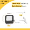 MECCANIXITY 3.3 ft Retractable Cable Lock with Adhesive Square Patch Remote Control Security Lock with Adjustable Cord Tether Anti Theft for Laptop, TV, 600g, Black, 4 Pack view 2