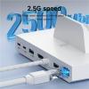 Dock 6 in 1 Universal Docking Station with 4K HDMI 2.5G RJ45 100W PD RGB Light USB C Hub(White) view 4