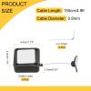 MECCANIXITY 4.9 ft Retractable Cable Lock with Adhesive Arc Patch Remote Control Security Lock with Adjustable Cord Tether Anti Theft for Laptop, TV, 600g, Black, 3 Pack view 2