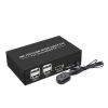 HHBL8I USB KVM Switch USB 2.0 Switcher HDMI-Compatible KVM Switch 2 in 1 Out 4K for 2 PC Sharing Monitor Keyboard Mouse Printer view 1