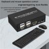 HHBL8I USB KVM Switch USB 2.0 Switcher HDMI-Compatible KVM Switch 2 in 1 Out 4K for 2 PC Sharing Monitor Keyboard Mouse Printer view 2